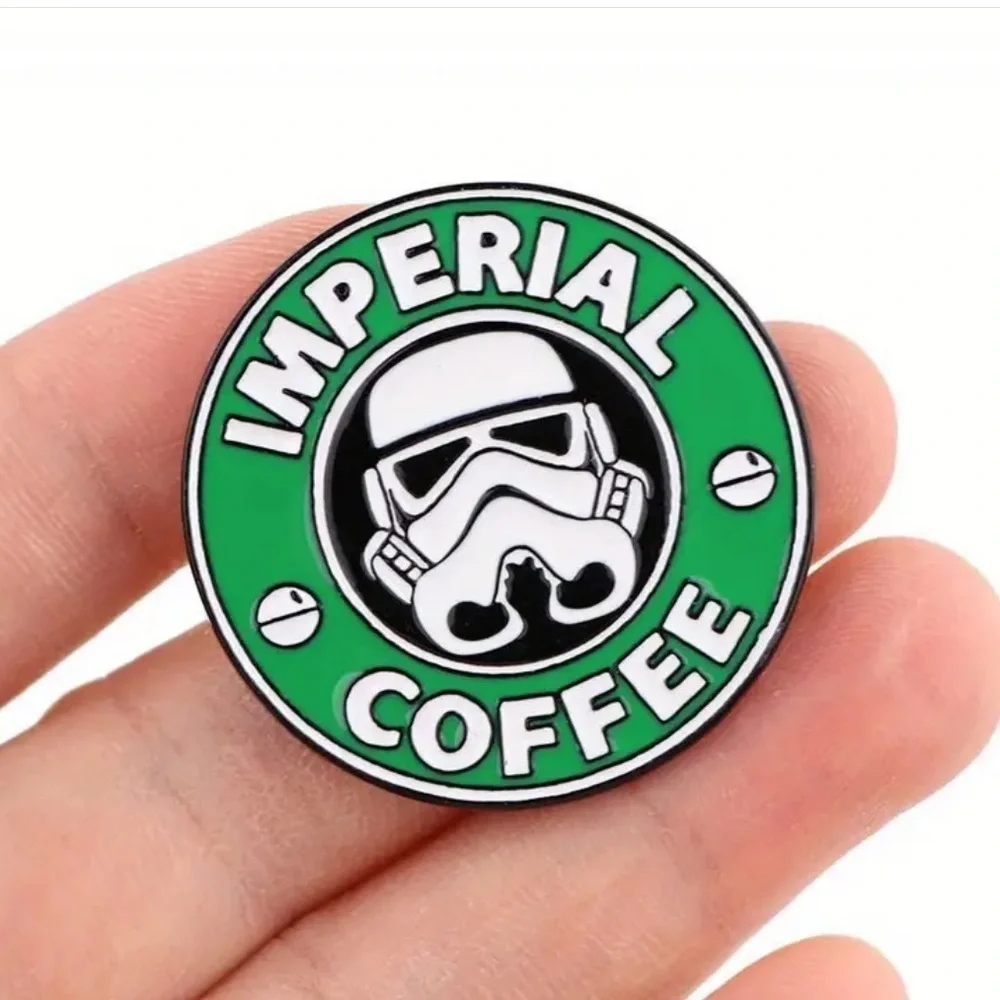3/$25 “Imperial Coffee” Star Wars meets Starbucks Pin Badge Brooch Unisex